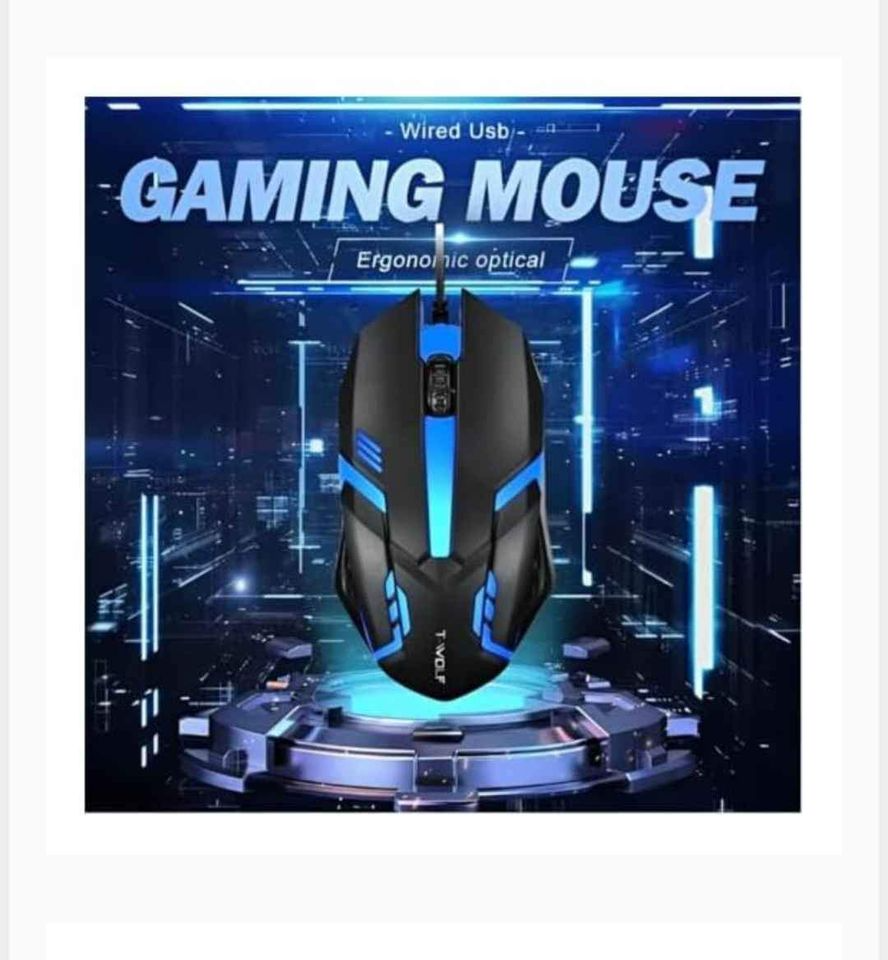 50 pc Wired USB Gaming Mouse RGB Gaming Ergoomic Optical Computer Gamers Mouse for Computer (Black)