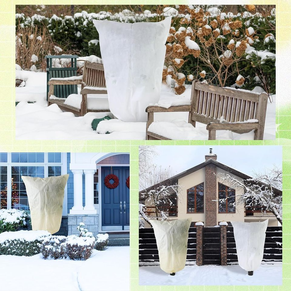 20 Pcs Giant Size Plant Covers Freeze Protection Bulk 47 x 71 Inch Plant Covers