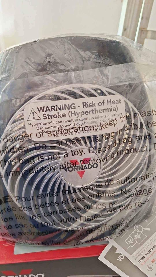 Vornado MVH space heater, adjustable thermostat, tip over protection