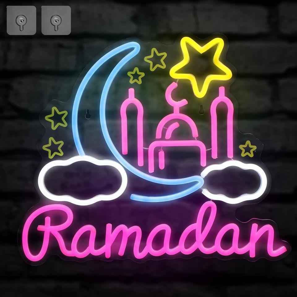 eon Sign Ramadan Festival Lighted Window Decorations LED Neon Signs for Wall Decor