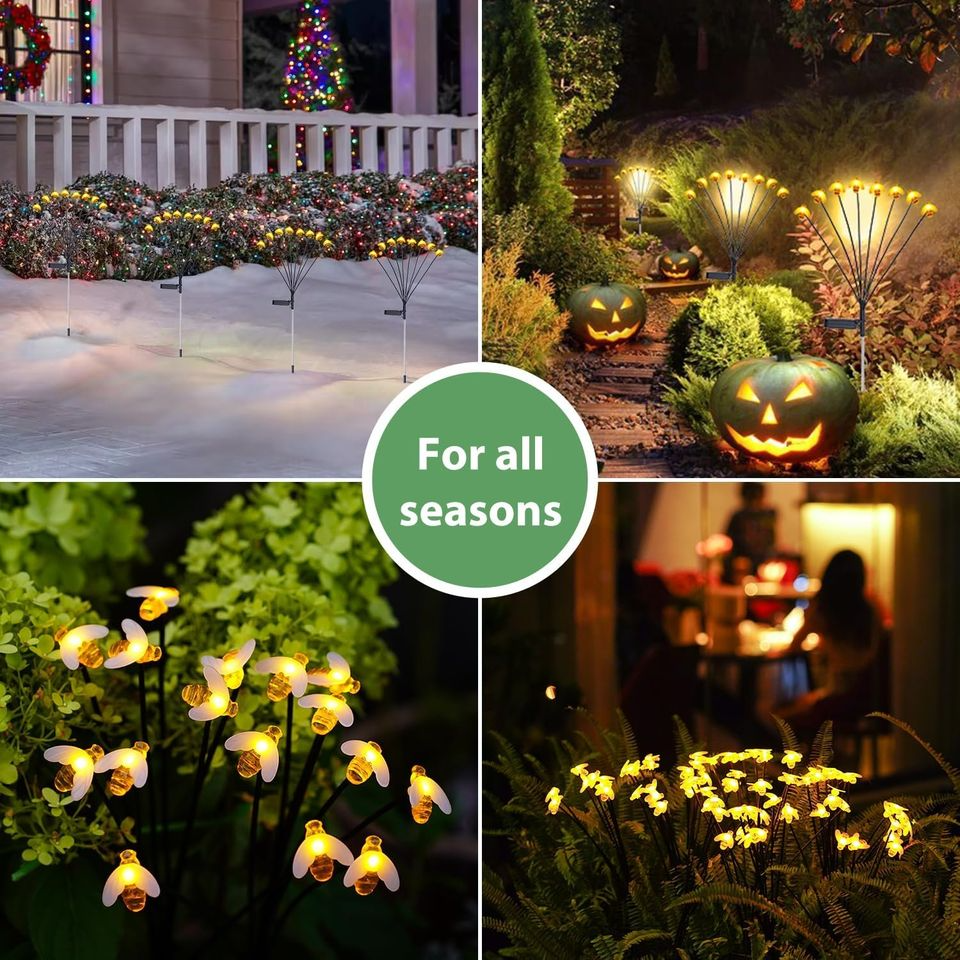 Solar Garden Lights for Outside Swaying Solar Outdoor Lights,Yard Patio(4 Pack),Unique Garden Gifts