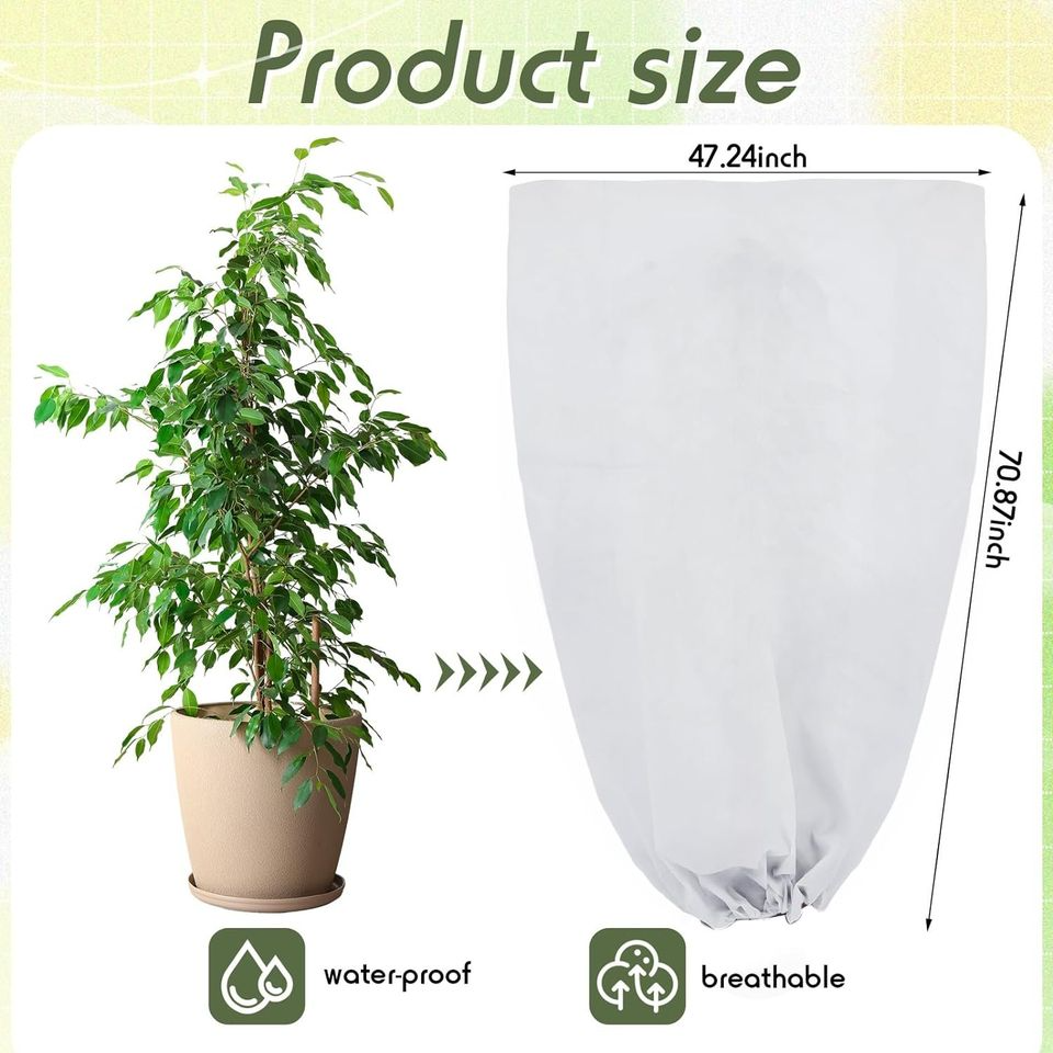 20 Pcs Giant Size Plant Covers Freeze Protection Bulk 47 x 71 Inch Plant Covers
