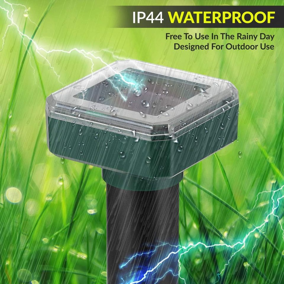 Mole Repellent Solar Powered for Lawns, 8 Pack
