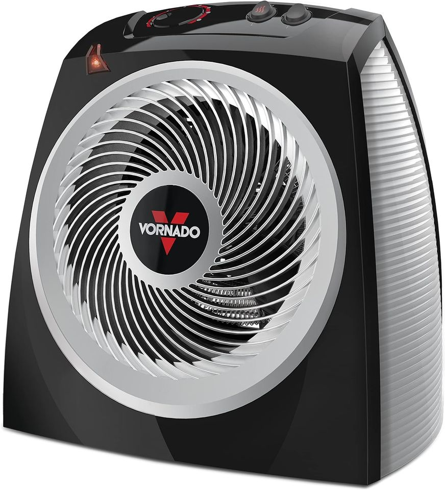 Vornado MVH space heater, adjustable thermostat, tip over protection