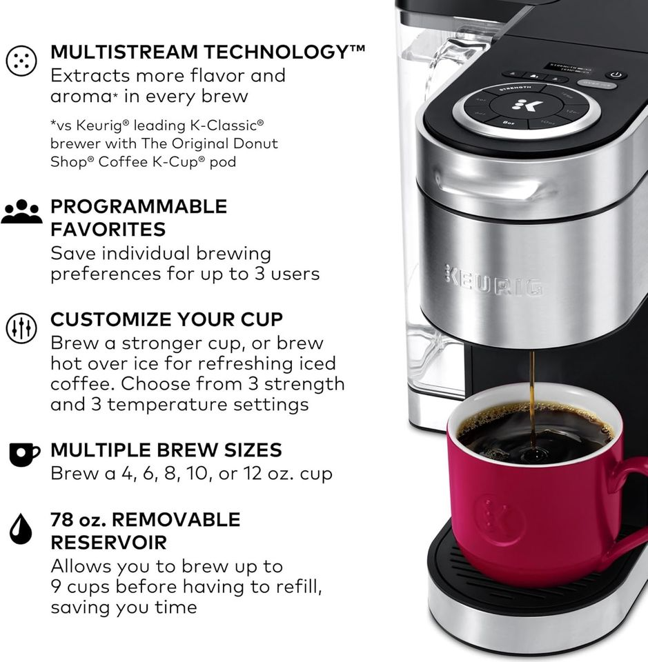 Keurig K-Supreme Plus Single Serve K-Cup Pod Coffee Maker, MultiStream Technology
