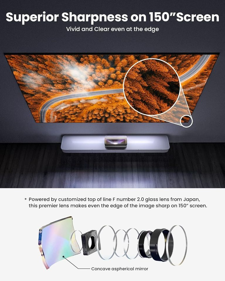 AWOL VISION LTV-2500 4K UHD Ultra Short Throw Triple Laser Projector