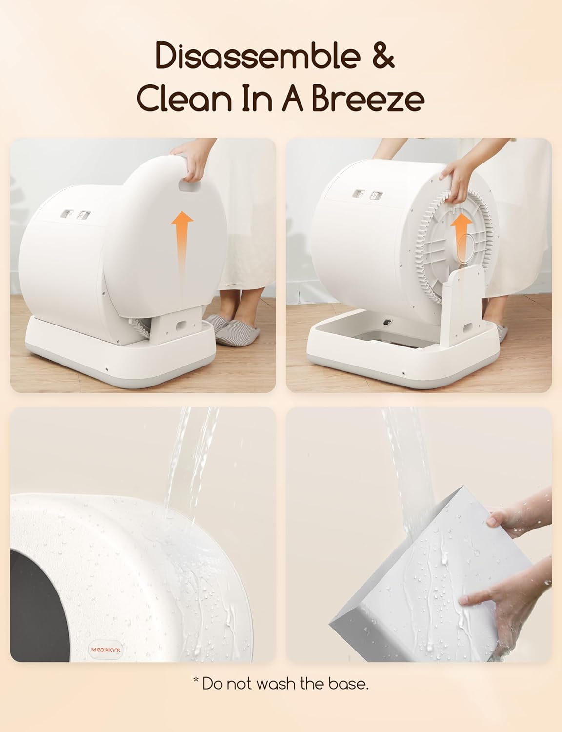 Self-Cleaning Cat Litter Box, Integrated Safety Protection, Multi Cats