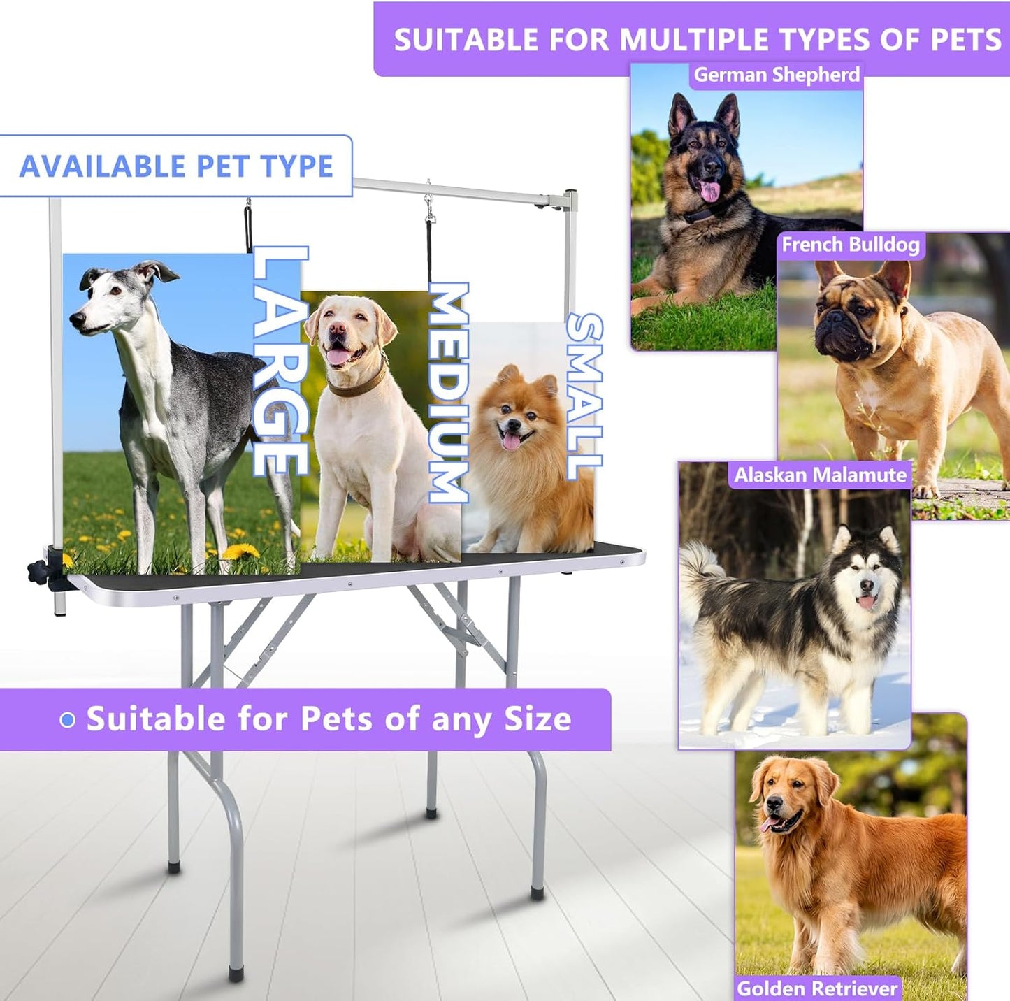 45'' Professional Foldable Heavy Duty Dog Pet Grooming Table