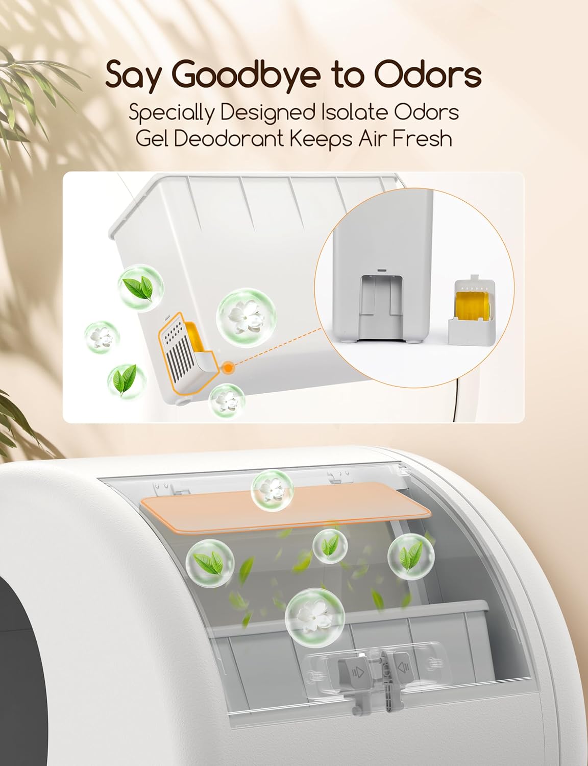 Self-Cleaning Cat Litter Box, Integrated Safety Protection, Multi Cats