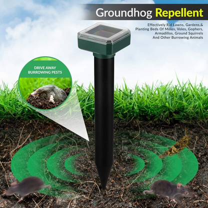 Mole Repellent Solar Powered for Lawns, 8 Pack