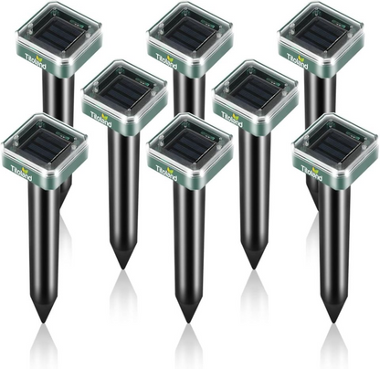 Mole Repellent Solar Powered for Lawns, 8 Pack