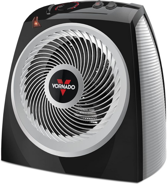 Vornado MVH space heater, adjustable thermostat, tip over protection