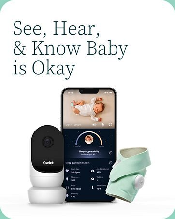 Owlet® Dream Duo Smart Baby Monitor: FDA-Cleared Dream Sock® Plus Owlet Cam 2- Tracks & Notifies