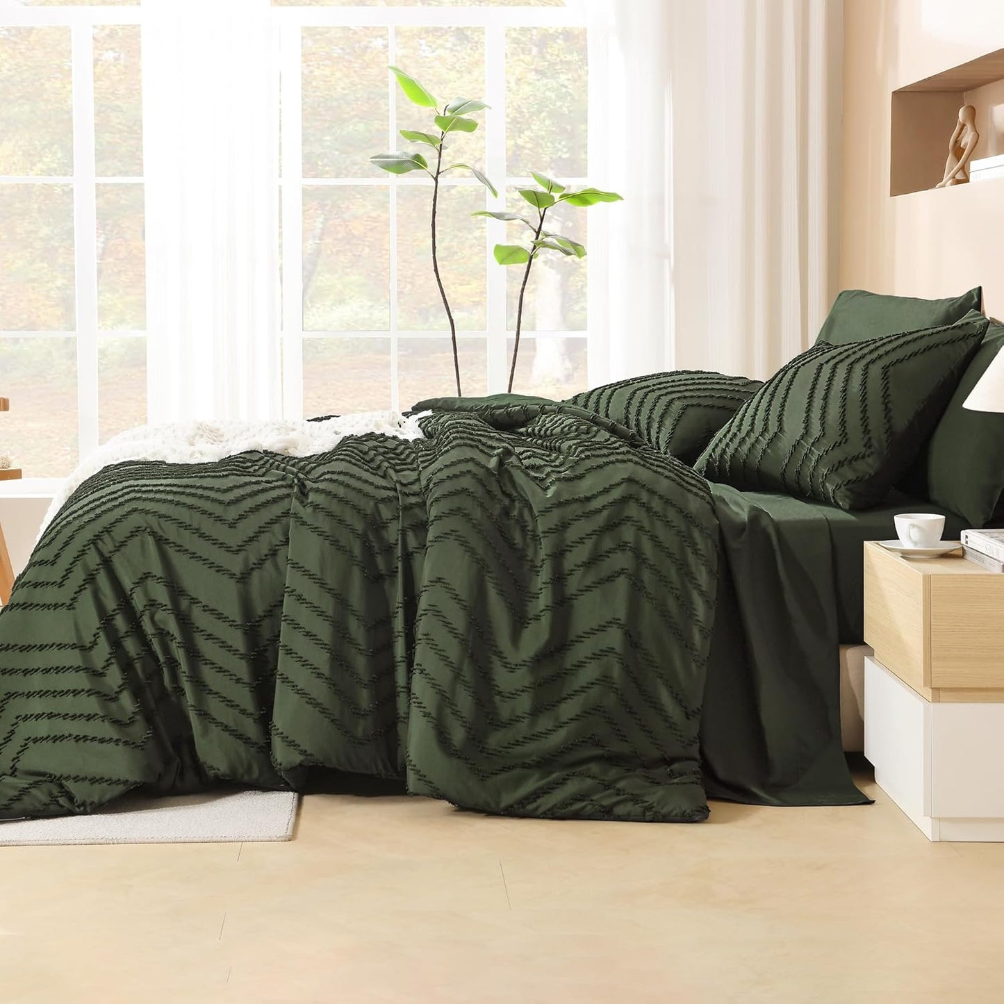 Full Size Comforter Sets with Sheets Dark Olive Green