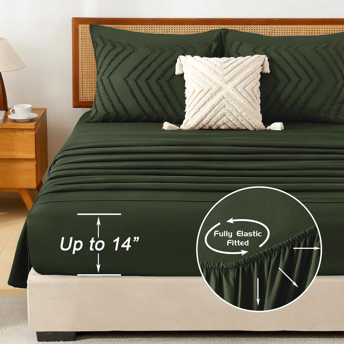 Full Size Comforter Sets with Sheets Dark Olive Green