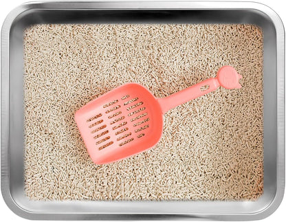 Kichwit Stainless Steel Litter Box for Cat, Non Stick Smooth Surface (17.5" L x 13.5" W x 6" H)