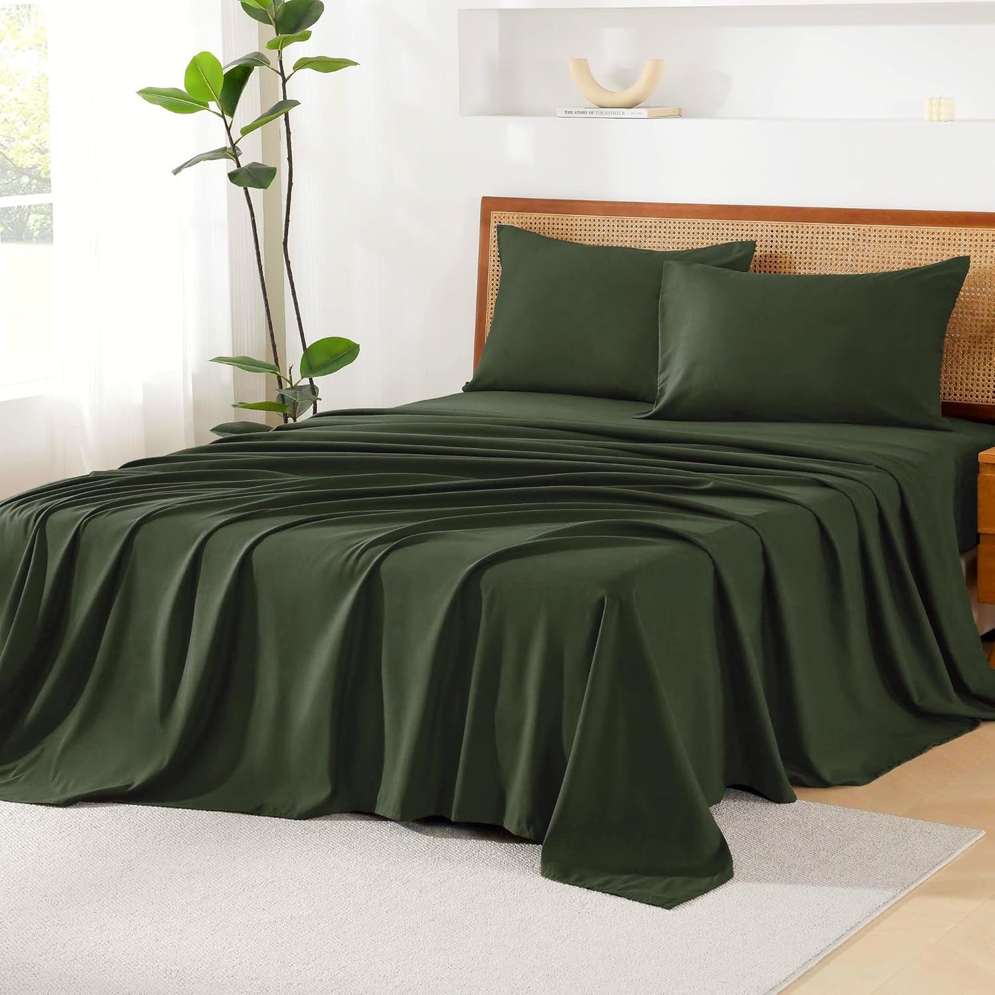 Full Size Comforter Sets with Sheets Dark Olive Green