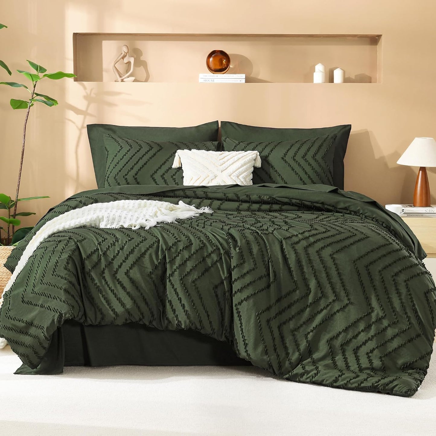 Full Size Comforter Sets with Sheets Dark Olive Green