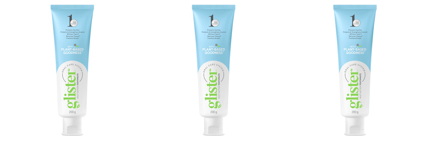 3 pack Glister Multi-Action Toothpaste 7oz / 200gr